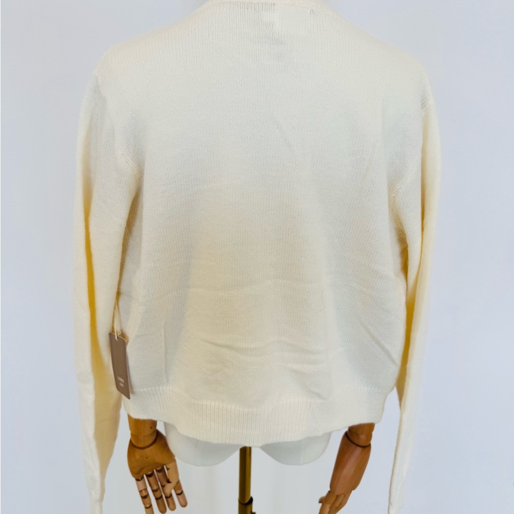 Elegant Cream Sweater with Bow Accents - Picture 4 of 6